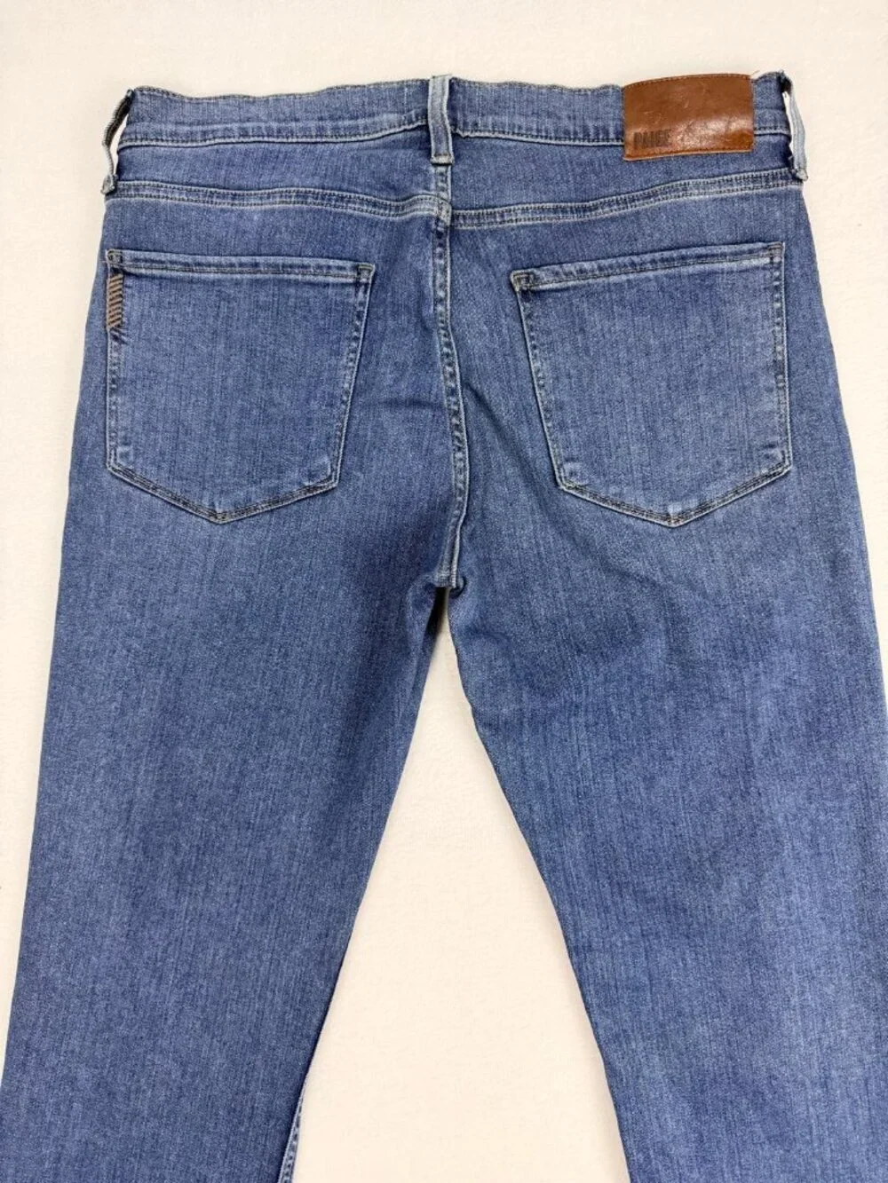 PAIGE Lennox Men's Jeans Size 32 Blue Slim Straight Stretch Premium Denim